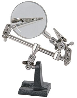 Mercury MAG01 | Heavy Duty Helping Hand with 3 x Zoom Magnifying Glass, Silver