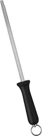 Metaltex Aiguiseur de Couteaux en Acier, Acier Inoxydable, Argent, 3,2 x 6,8 x 34,4 cm