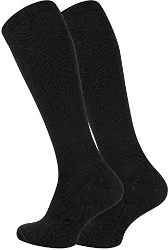 VCA 2 Paar Stützstrümpfe Reisestrümpfe Kompressionsstrümpfe (39/42, schwarz)