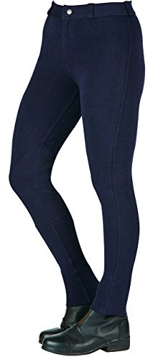 Saxon Warm Up Cotton Jodhpurs II, Navy, Childs 14/26