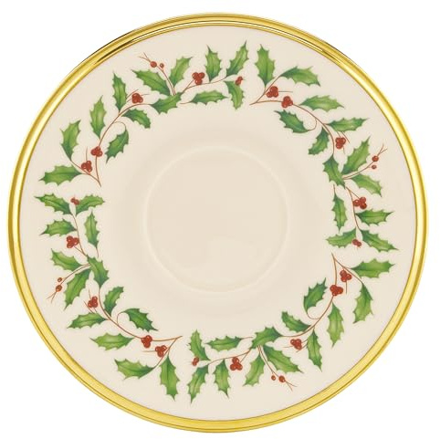 Lenox 146504040 Holiday Tea Saucer, Christmas Theme