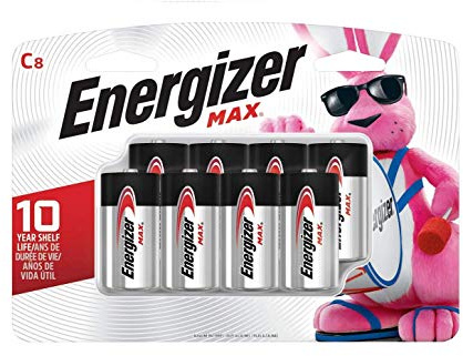 Energizer MAX C Batteries (8 Pack), C Cell Alkaline Batteries