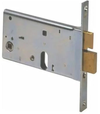 CISA 144460800, Serratura da Infilare a Cilindro Ovale per Fasce, Entrata 80, Altezza Scatola 77, Catenaccio e Scrocco