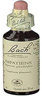 Bach - Flor de Bach Impatiens, Complemento Alimenticio, con Extracto de Flores de Impatiens, Uva de Alc 27% Vol, Ayuda a Gestionar las Emociones Cuando Se Quiere Tener Paciencia - 20 ml