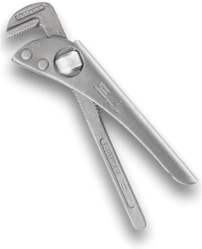 Footprint Verstellbare Rohrzange - 175 mm Schwerbelastbare und Stabile Gesenkgeschmiedete Wasserpumpenzange aus Karbonstahl - Unverzichtbare Klempnerwerkzeuge - Rohrzange Gross