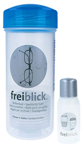 Original fri sikt glasögonbad Klassik 1,2 SET | Skaktbad inkl. 50 ml specialrengöringsmedel (blå)