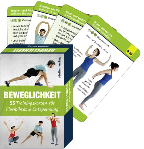 Beweglichkeit: 55 Trainingskarten für Flexibilität & Muskelentspannung (Trainingsreihe von Ronald Thomschke): 55 Trainingskarten für Flexibilität & Entspannung