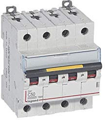 Disjoncteur DX³ 10000-16kA - 4P - 400V~ - 50A - courbe C - 4 modules