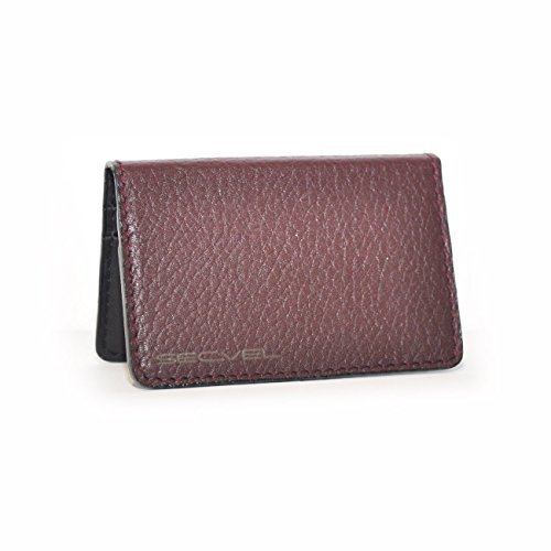 Étui à 4 cartes en cuir breveté | RFID NFC et bloqueur de champ magnétique | Protection de carte et organisateur pour cartes de crédit, cartes de débit, cartes d'identité | Protection des données à 100 % vérifiée par CTC/advanced (membre du groupe RW TÜV) | Brun