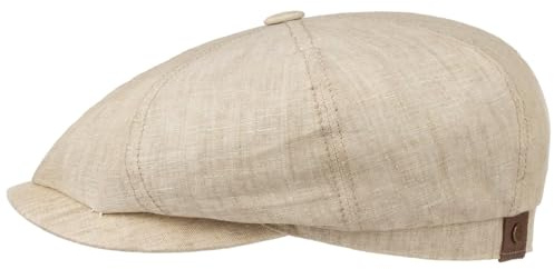 Stetson Hatteras Flatcap Linen Unisex Cotton Lined UV40+ Flat Cap Spring Summer