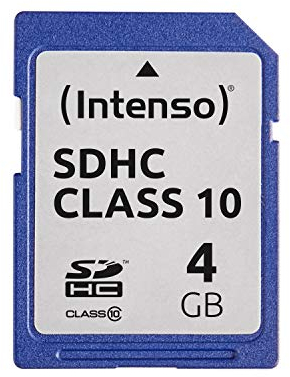 Intenso 4GB SDHC Carte mémoire SDHC 4 Go Classe 10 , Bleu