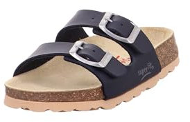 Superfit Jungen FUSSBETTPANTOFFEL Hausschuhe, BLAU 8000