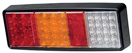 HELLA VALUEFIT Baklykta - LED - 12V / 24V - påbyggd/skruvad - ECE - Lyktglasfärg: Flerfärgad - Kontaktutförande: Flatstift - Höger/Vänster - Antal: 1 - 2VP 357 019-001, med backljus
