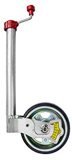 AL-KO Premium Stützrad mit Lastanzeige für Anhänger, 300 kg Tragfähigkeit, 230x80mm Radgröße, Vollgummireifen, Kurbelbedienung