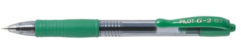 Pilot G207 Retractable Gel Rollerball 0.7 mm Tip (Box of 12) - Green