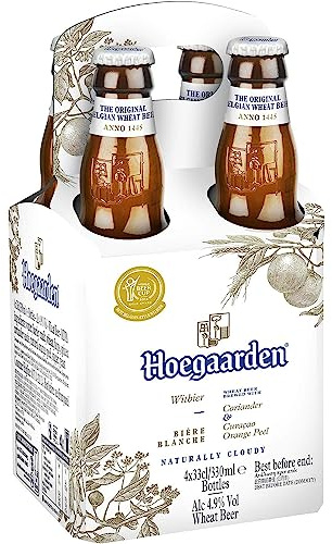 Hoegaarden Wheat Beer Bottles, 4 x 330ml