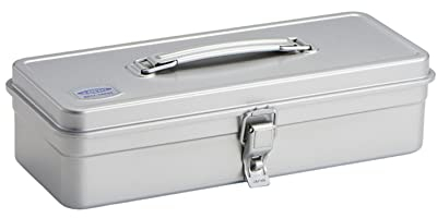 Toyo Steel Werkzeugkoffer Trunk Shape aus Stahl in der Farbe Silber, 33,3x13,7x9,5 cm, T-320-SL