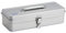 Toyo Steel Werkzeugkoffer Trunk Shape aus Stahl in der Farbe Silber, 33,3x13,7x9,5 cm, T-320-SL