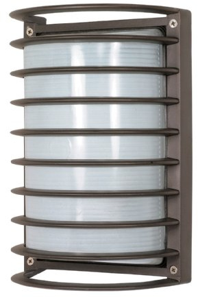 Nuvo Lighting 60/533 Contemporary Modern One Light Outdoor Wall Mount from Die Cast Bulk Heads Architectural Bronze Collection in Bronze/Dark Finish