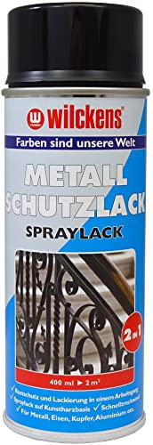 Wilckens Metall Schutzlack Spray 2 in 1, schwarz, 400 ml 15990500140