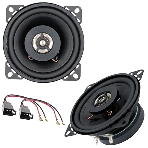 Sound-way Enceintes 2 Voies Haut-Parleur 10 cm 100 Watts Compatible avec Renault Clio/TWINGO