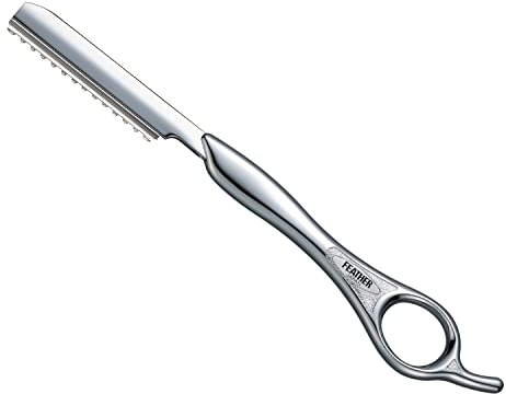 Feather Rasiermesser, 18,6 cm Länge, silberfarben