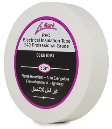 Insulation Tape PVC Electrical 19mm x 33m White x 1