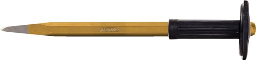 KS Tools 162.0248 - Cincel puntiagudo con protector de manos, 8 cantos (tamaño: 20 x 800 mm)