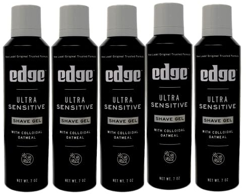 Edge Shave Gel, Fragrance Free, Ultra Sensitive 7 oz Pack of 5