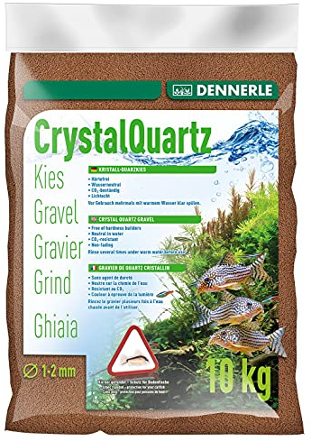Dennerle Gravier de Quarz cristallin Brun Fauve, Taille:10 kg