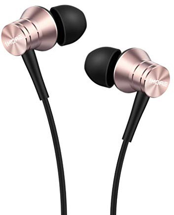 1MORE E1009 Piston Fit écouteurs Intra-auriculaires Ergonomique Filaires Stéréo avec Microphone et Télécommande avec Apple Iphone Ipod Ipad,Android Smartphone,Tablet,MP3(Rose Gold)