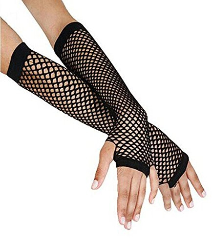 Beautys Love Netz-Handstulpen lang Damen schwarz one size