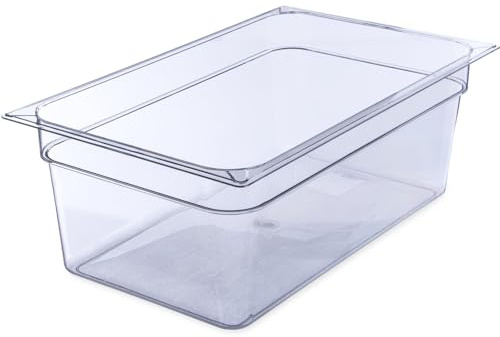 Carlisle FoodService Products 10203B07 StorPlus Full Size Polycarbonate Food Pan, 8 Deep, Clear