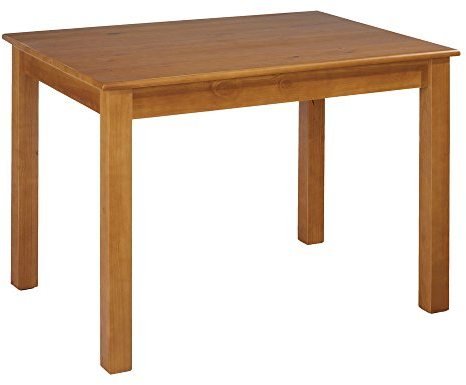 Moblit Mesa Fija Rectangular, Realizada en Madera de Pino Maciza Color Cerezo Claro Serie Kalpe Medidas (73x120x80) cm, (AltoXAnchoXfondo) Robusta y Duradera Comedor y Cocina