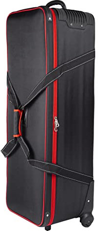 Photography Studio Roller Trolley Wheeled Bag Case 42in for Camera Video Equipment, Large Flight Case for Tripod Monopod Boom Arm Light Stand Flash