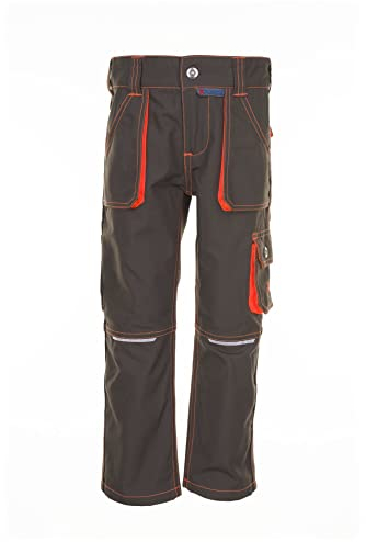 Planam Boys Basalt pour Enfant Pantalon Junior taille 158 164 en olive orange, Olive/Orange, 158-164 EU