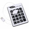 KALEA-INFORMATIQUE Pavé numérique additionnel USB en Silicone, avec Clavier 19 Touches. Coloris Noir, résiste aux Projections d'eau. avec Cordon rétractable