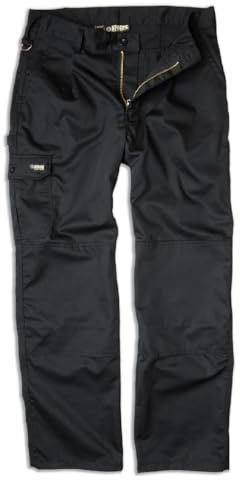 Apache Workwear Cargo Industry Trouser | Black | Size 36 Waist x 33 Leg | Multi Feature Pockets | Hammer Loop | Knee Pad Pocket
