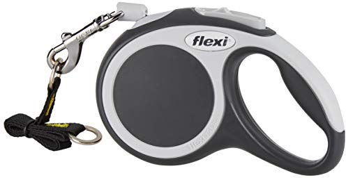 flexi Roll-Leine Vario XS Seil 3 m anthrazit für Hunde, Katzen und Kleintiere bis max. 8 kg