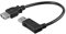 Goobay 95701 Cavo Prolunga USB 2.0 ad Alta Velocità 90°, Nero, 0.15m Lunghezza del Cavo