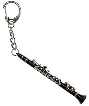 Miniblings Clarinette Flûte traversière traversière Clarinette Trousseau - Pendentif bijoux faits à la main I Porte-clef Porte-clef - Clarinette Flûte traversière clarinettiste