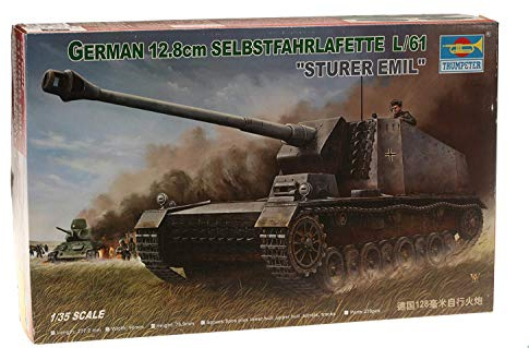 Trumpeter 00350 modellbyggsats självgående lafetter 12,8 cm L/61 Sturer Emil, olika