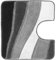 Meusch 2322905130 WC-Vorleger Ocean, 55 x 50 cm, schiefer