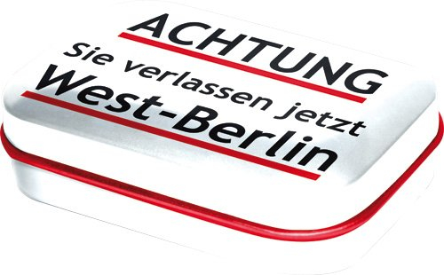 Nostalgic-Art - Berlin CityStyle Achtung Sie verlassen Westberlin - Pillendose - 4x6x1,6cm