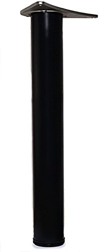 4 x 710mm Adjustable Black Breakfast Bar Worktop Support Table Leg 60mm Diameter