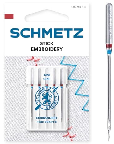 SCHMETZ | Embroidery | 90/14 | 5 Aiguilles pour machine à coudre