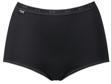 Sloggi Damen Unterhose Basic+ Maxi , 3-Pack, 56, Schwarz