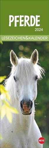 Pferde Lesezeichen & Kalender 2024. Tolle Pferdefotos in kleinem Format. Zweifach verwendbar, ein hübscher kleiner Tierkalender. Perfekt als kleine Aufmerksamkeit für Pferdeliebhaber.