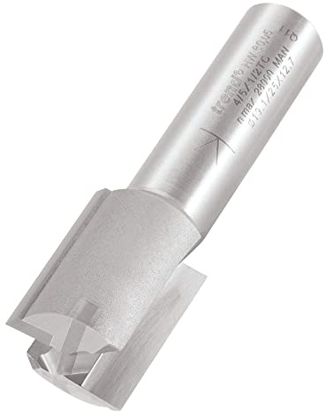 Trend Professional Straight Two Flute Router Cutter, 1/4 Inch Shank, 19.1mm Cut Diameter, Tungsten Carbide Tipped, 4/5X1/4TC