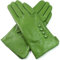Damen Premium Qualität Luxus Super Weich Echtleder Handschuhe Pelzfutter Winter Warm - Grün, L